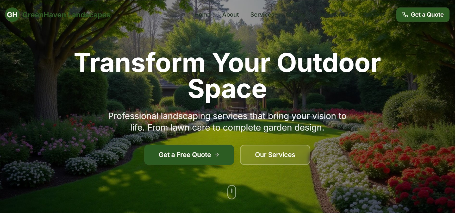Service Business Website sample by Bhagya Technologies
